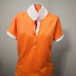 Nike Orange Dri-Fit Tour Performance Golf Shirt